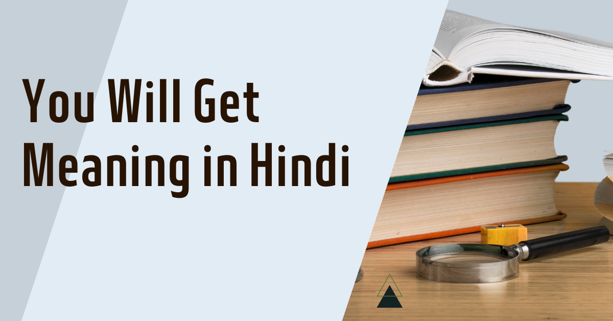 You Will Get Meaning in Hindi